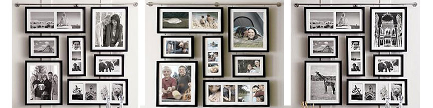 Different style collage frames with matting