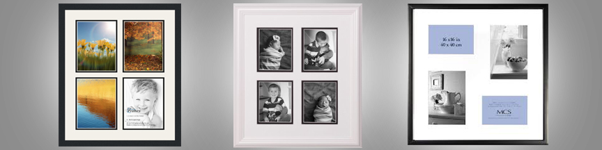 Modern style collage frames with matting