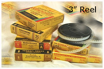 Transfer three inch 50 feet 8mm and 16mm films to digital