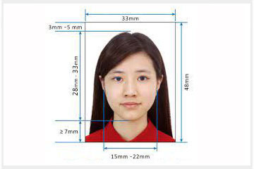 China passport and visa photo