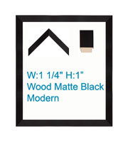 Matte Black Modern Poster Frame With Varying Sizes