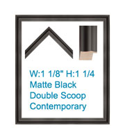 Matte Black Double Scoop Modern Poster Frame