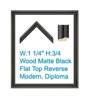 Flat Top Reverse, Black Modern Poster Frame