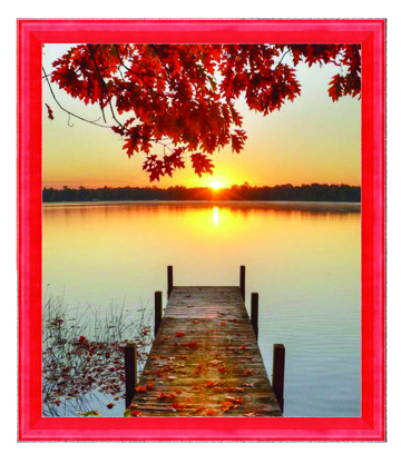 Red glossy modern poster frames