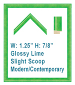 Ready made modern poster frames with green glossy color