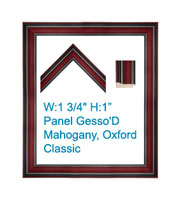 Panel-Gesso'D Mahogany, Oxford/Classic